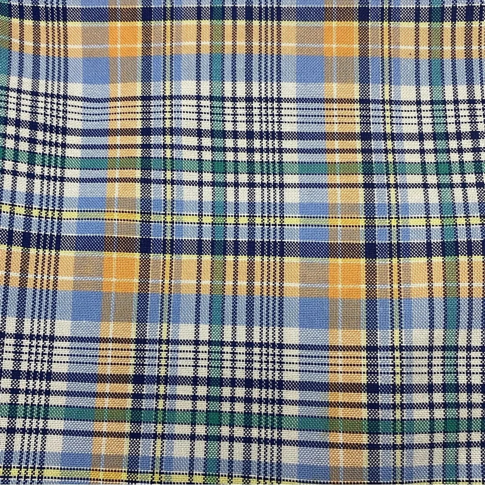 Ralph Lauren Button Down Shirt Youth Boy Size 18 Blue Orange Plaid Preppy